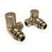 Brushed Brass Radiator Valves